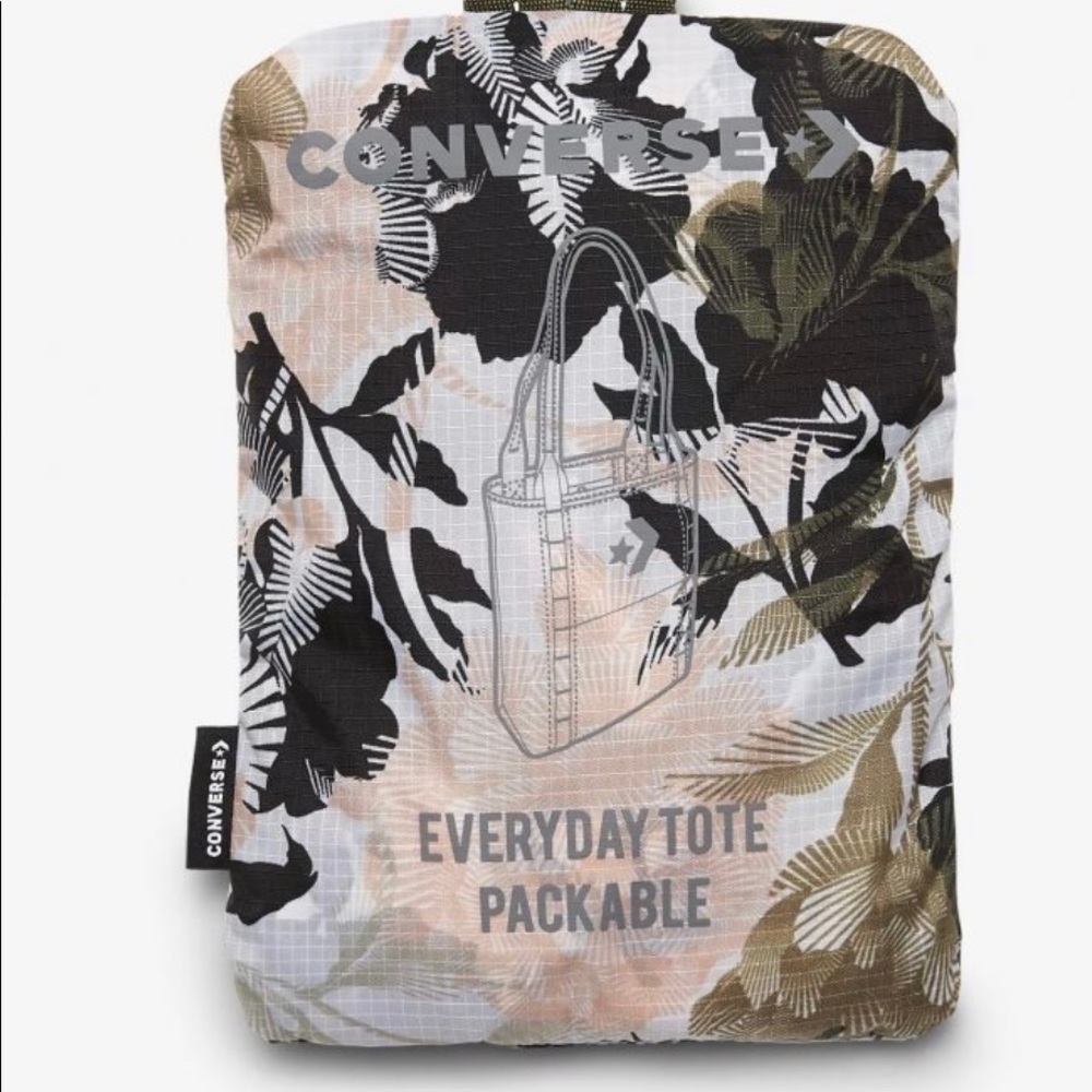 Converse Packable Everyday Tote Med Beige Canvas - Picture 6 of 7